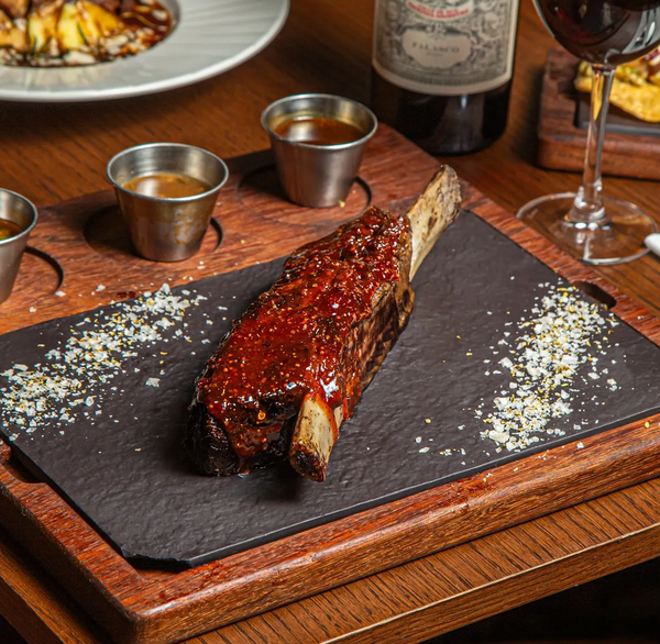 Ribeye on the bone from Asador Bar & Grill in Leicester Square.